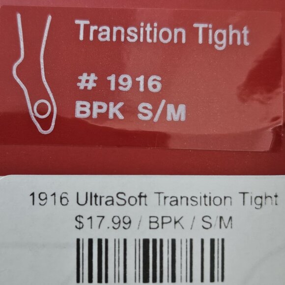 Capezio Women's Transition Ballet Tights Pink Matte Semi-Opaque 1916 New - Picture 2 of 4